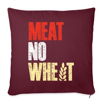 Régime Keto, régime sans glucides, céto - Housse de coussin décorative 45 x 45 cm - bordeaux - Devant