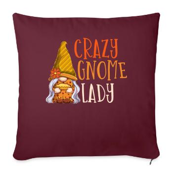 Gnome - Gnome Collecting - Gnome Collector - Housse de coussin décorative 45 x 45 cm - bordeaux - Devant