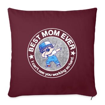Meilleure maman de tous les temps Allerbeste Mama - Housse de coussin décorative 45 x 45 cm - bordeaux - Devant