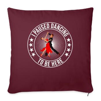 J’ai interrompu la danse de couple dansante - Housse de coussin décorative 45 x 45 cm - bordeaux - Devant