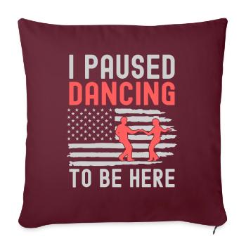 J’ai interrompu la danse de couple dansante - Housse de coussin décorative 45 x 45 cm - bordeaux - Devant