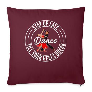 Formation en danse Ballroom Danse de couple - Housse de coussin décorative 45 x 45 cm - bordeaux - Devant