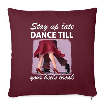 Formation en danse Ballroom Danse de couple - Housse de coussin décorative 45 x 45 cm - bordeaux - Devant