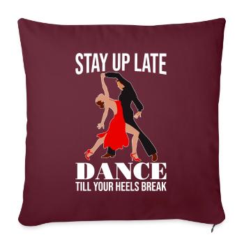 Formation en danse Ballroom Danse de couple - Housse de coussin décorative 45 x 45 cm - bordeaux - Devant