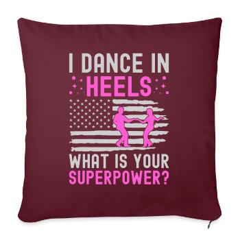 Formation en danse Ballroom Danse de couple - Housse de coussin décorative 45 x 45 cm - bordeaux - Devant