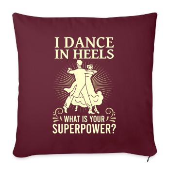 Formation en danse Ballroom Danse de couple - Housse de coussin décorative 45 x 45 cm - bordeaux - Devant