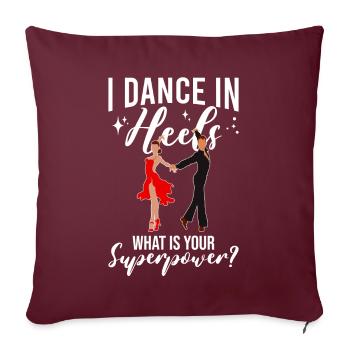 Formation en danse Ballroom Danse de couple - Housse de coussin décorative 45 x 45 cm - bordeaux - Devant
