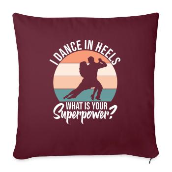 Formation en danse Ballroom Danse de couple - Housse de coussin décorative 45 x 45 cm - bordeaux - Devant