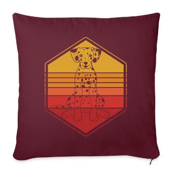 Dalmate - Housse de coussin décorative 45 x 45 cm - bordeaux - Devant