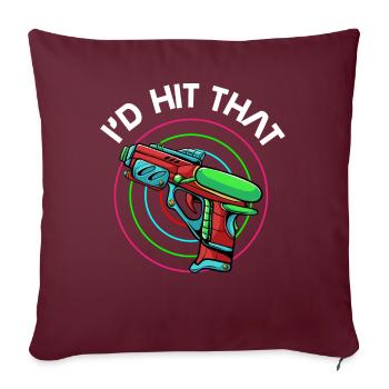 Lasertag, Laser - Sofakissenbezug 45 x 45 cm - Burgunderrot - Vorne
