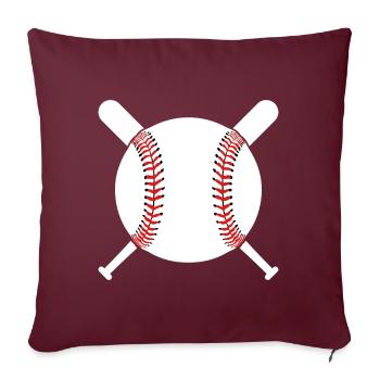 JOUEURS DE BASEBALL - Housse de coussin décorative 45 x 45 cm - bordeaux - Devant