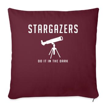 Astrophotographie, astronomie, observation des étoiles - Housse de coussin décorative 45 x 45 cm - bordeaux - Devant