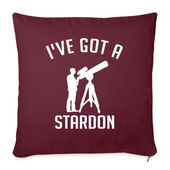 Astrophotographie, astronomie, observation des étoiles - Housse de coussin décorative 45 x 45 cm - bordeaux - Devant