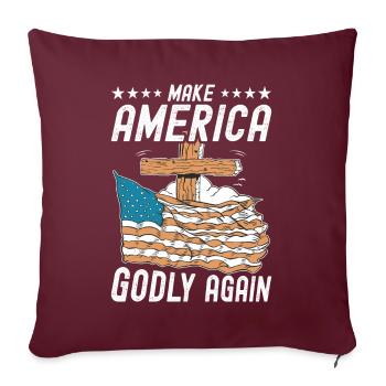 Rendre l’Amérique pieuse, aimer à nouveau la foi de Dieu - Housse de coussin décorative 45 x 45 cm - bordeaux - Devant