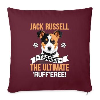 Jack Russell Terrier the ultimate ruff eree - Sofakissenbezug 45 x 45 cm - Burgunderrot - Vorne