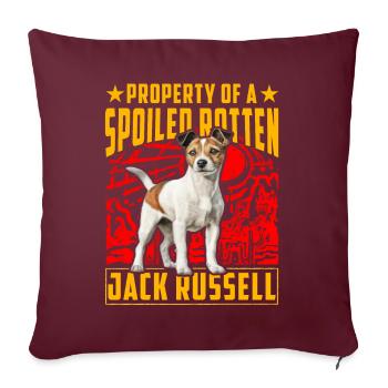 Property of a spoiled rotten Jack Russell - Sofakissenbezug 45 x 45 cm - Burgunderrot - Vorne