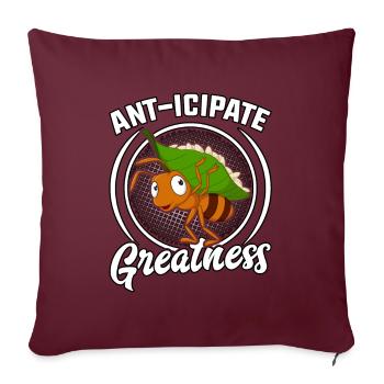 Anticiper la grandeur - Housse de coussin décorative 45 x 45 cm - bordeaux - Devant