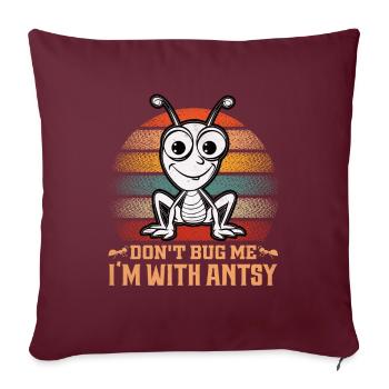Ne me dérange pas, je suis nerveux - Housse de coussin décorative 45 x 45 cm - bordeaux - Devant