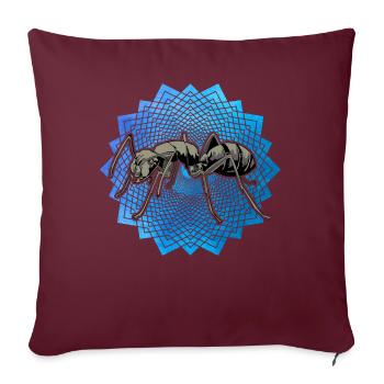 fourmi - Housse de coussin décorative 45 x 45 cm - bordeaux - Devant