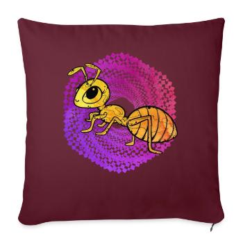 fourmi - Housse de coussin décorative 45 x 45 cm - bordeaux - Devant