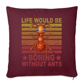 La vie serait ennuyeuse sans Ans - Housse de coussin décorative 45 x 45 cm - bordeaux - Devant