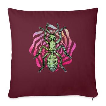 fourmi - Housse de coussin décorative 45 x 45 cm - bordeaux - Devant