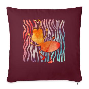 fourmi - Housse de coussin décorative 45 x 45 cm - bordeaux - Devant