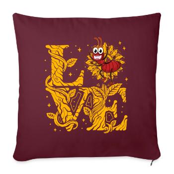 Les fourmis adorent - Housse de coussin décorative 45 x 45 cm - bordeaux - Devant