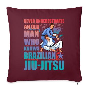 Brazilian Jiu-Jitsu Lustiger Spruch - Sofakissenbezug 45 x 45 cm - Burgunderrot - Vorne
