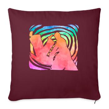 Jiu-Jitsu Brésilien BJJ - Housse de coussin décorative 45 x 45 cm - bordeaux - Devant