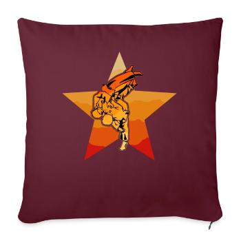Jiu-Jitsu Brésilien - Housse de coussin décorative 45 x 45 cm - bordeaux - Devant