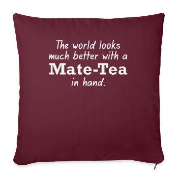 S’accoupler pour un monde meilleur - Housse de coussin décorative 45 x 45 cm - bordeaux - Devant