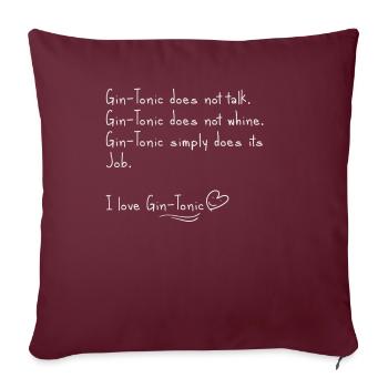 J’adore le - Housse de coussin décorative 45 x 45 cm - bordeaux - Devant