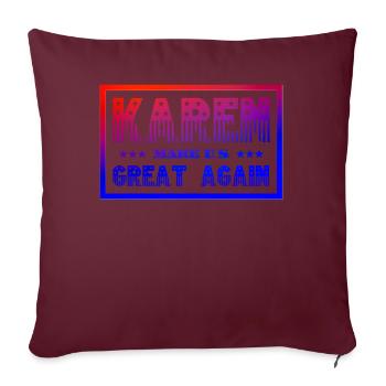 Karen rend sa grandeur aux États-Unis - Housse de coussin décorative 45 x 45 cm - bordeaux - Devant