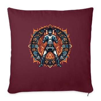Muay Thaï - Housse de coussin décorative 45 x 45 cm - bordeaux - Devant