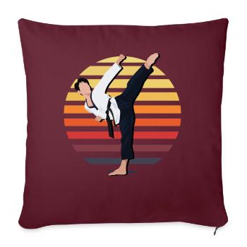 Taekwondo - Housse de coussin décorative 45 x 45 cm - bordeaux - Devant