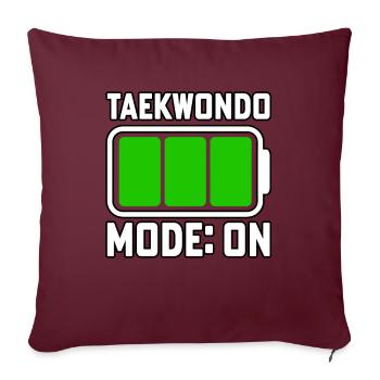 Taekwondo-Modus Ein - Sofakissenbezug 45 x 45 cm - Burgunderrot - Vorne