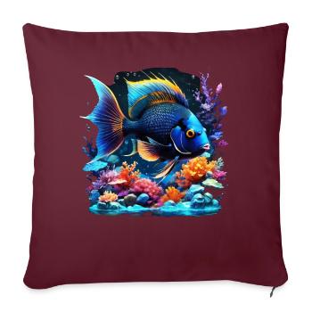 Angelfish - Housse de coussin décorative 45 x 45 cm - bordeaux - Devant