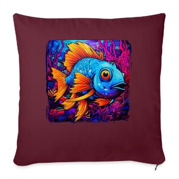 Angelfish - Housse de coussin décorative 45 x 45 cm - bordeaux - Devant