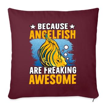 Parce que les poissons-anges sont vraiment géniaux - Housse de coussin décorative 45 x 45 cm - bordeaux - Devant