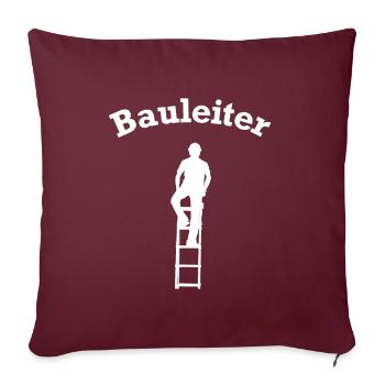 Gestionnaire de construction Chantier de construction Chantiers Drôle - Housse de coussin décorative 45 x 45 cm - bordeaux - Devant