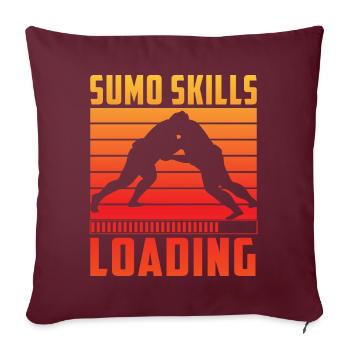 Chargement des compétences de sumo - Housse de coussin décorative 45 x 45 cm - bordeaux - Devant