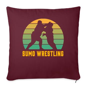 Sumo-Ringen - Sofakissenbezug 45 x 45 cm - Burgunderrot - Vorne