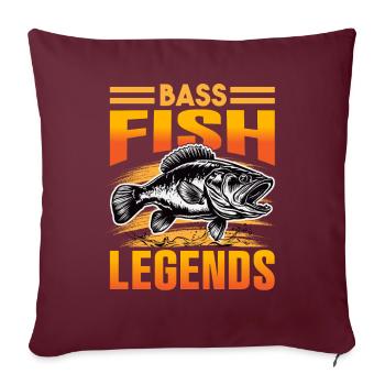 Barschfisch-Legenden - Sofakissenbezug 45 x 45 cm - Burgunderrot - Vorne