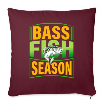 Barschfisch-Saison - Sofakissenbezug 45 x 45 cm - Burgunderrot - Vorne