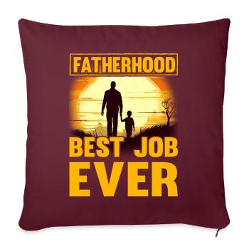 Le meilleur travail de paternité de tous les temps - Housse de coussin décorative 45 x 45 cm - bordeaux - Devant