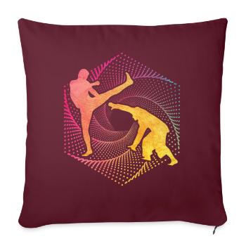 Capoeira - Sofakissenbezug 45 x 45 cm - Burgunderrot - Vorne