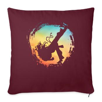 Capoeira - Sofakissenbezug 45 x 45 cm - Burgunderrot - Vorne