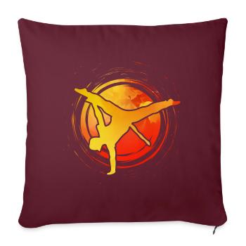 Capoeira - Sofakissenbezug 45 x 45 cm - Burgunderrot - Vorne
