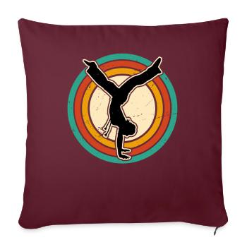 Capoeira - Sofakissenbezug 45 x 45 cm - Burgunderrot - Vorne